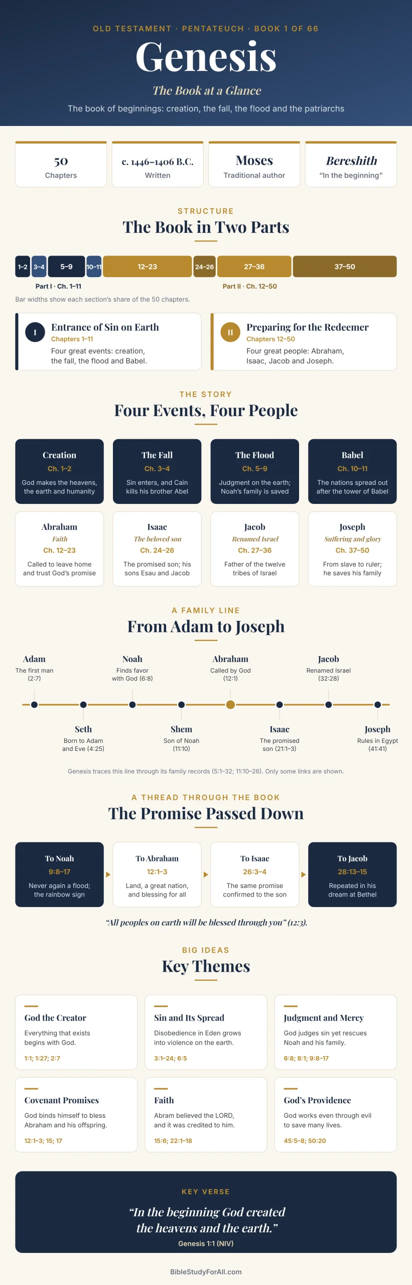 Genesis at a Glance infographic.